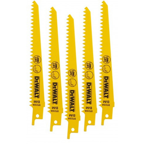 DeWALT DT2356 HCS 152 x 1,8 mm Lames de scie sabre universelles 5 Pieces