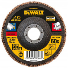 DeWALT DT30612 Plateau abrasif a lamelles, P60, diametre 125 mm