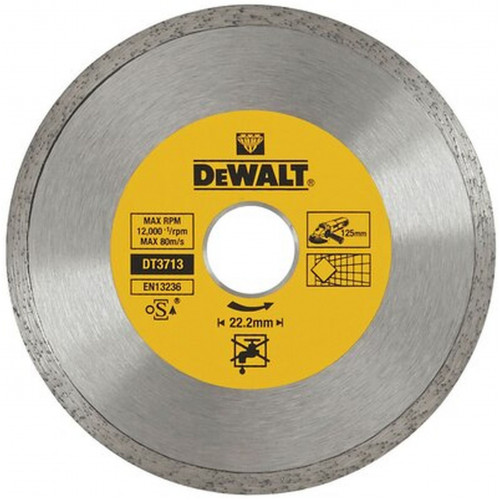 DeWALT DT3713 Lame de scie diamantée a bord fermé 125 x 22,2 mm