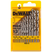 DeWALT DT5922 Coffret de Foret HSS-G, Jaune/noir, Set de 13 Pieces