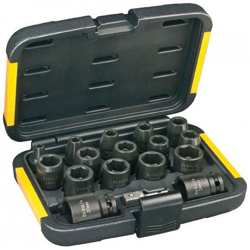 DeWALT DT7507 Coffret de 8 douilles a chocs 10-27mm, 1/2"