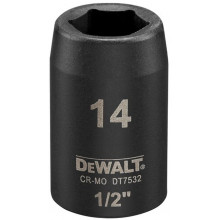 DeWALT DT7532 IMPACT Tete hexagonale 14 mm x 1/2''. Short