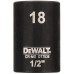 DeWALT DT7536 IMPACT Tete hexagonale 18 mm x 1/2''. Short
