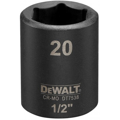 DeWALT DT7538 IMPACT Tete hexagonale 20 mm x 1/2''. Short