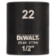 DeWALT DT7540 IMPACT Tete hexagonale 22 mm x 1/2''. Short