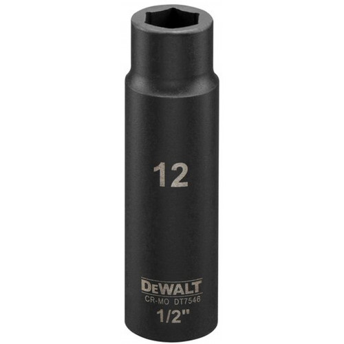 DeWALT DT7546 IMPACT Tete a douille hexagonale 12 mm x 1/2''. Long