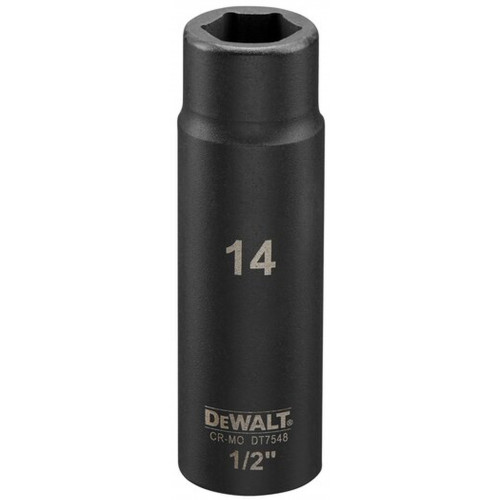DeWALT DT7548 IMPACT Tete a douille hexagonale 14 mm x 1/2''. Long DeWALT DT7548 IMPACT Tete a douille hexagonale 14 mm x 1/2''. Long