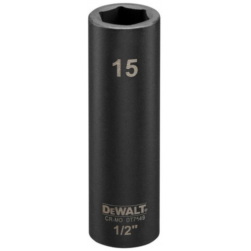DeWALT DT7549 IMPACT Tete a douille hexagonale 15 mm x 1/2''. Long
