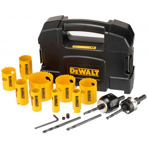 DeWALT DT90361-Q Extreme Coffret de 13 pieces de scies cloches bimétalliques (20–64 mm)