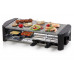 DOMO Raclette gril Pierre a griller 8 poelons, 1300W DO9186G