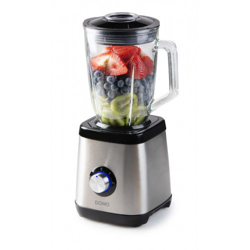 DOMO Blender de table avec bol en verre 1,5 l, 1000 W, DO1133BL