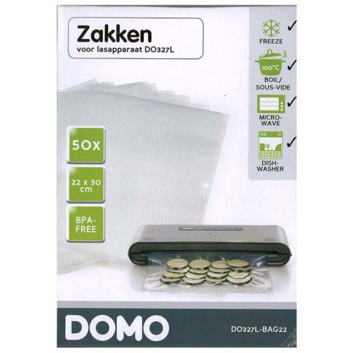 DOMO Petits sachets pour machine sous vide, 50 pcs DO327L-BAG22