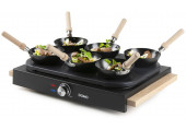 DOMO Crepiere électrique et wok – 2-en-1, 1000 W DO8719W