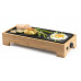 DOMO Bamboo Style Gril de table électrique Plancha (36x14cm/1000W) DO9270G