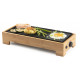 DOMO Bamboo Style Gril de table électrique Plancha (36x14cm/1000W) DO9270G