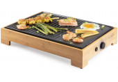 DOMO Bamboo Style Gril de table électrique Plancha (42x28cm/1800W) DO9271G