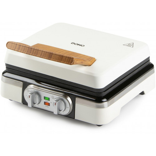 DOMO Gaufrier 4x7 avec thermostat et minuterie, (1520 W), blanc DO9280W