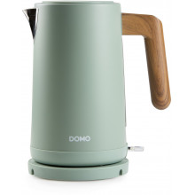 DOMO WOOD YOU Bouilloire électrique (1,7l/2200W), inox, vert DO9282WK