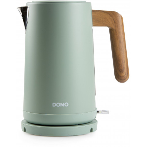 DOMO WOOD YOU Bouilloire électrique (1,7l/2200W), inox, vert DO9282WK