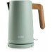 DOMO WOOD YOU Bouilloire électrique (1,7l/2200W), inox, vert DO9282WK