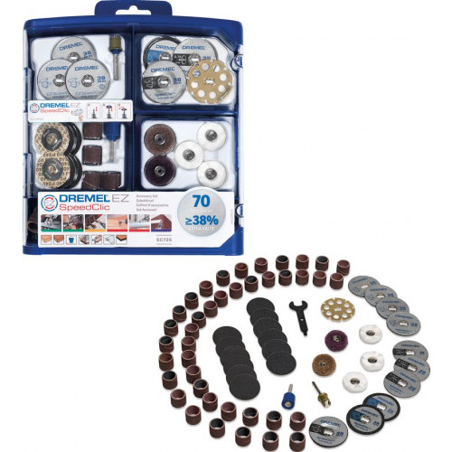 Dremel EZ SpeedClic Coffret d'accessoires EZ SpeedClic multi-usage (SC725) 2615E725JA