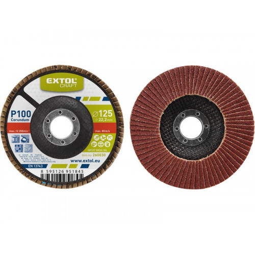 EXTOL CRAFT Disque abrasif pour métal, P100, 150 mm 260050 EXTOL CRAFT Disque abrasif pour métal, P100, 150 mm 260050