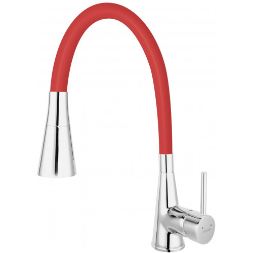 FERRO ZUMBA II Robinetterie d’évier avec bec flexible, rouge BZA42R FERRO ZUMBA II Robinetterie d’évier avec bec flexible, rouge BZA42R