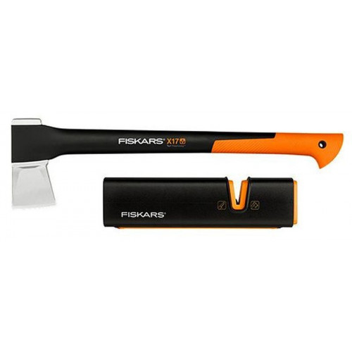 Fiskars X17 Hache a fendre + Xsharp Aiguiseur 1020182