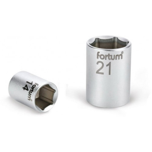 FORTUM Douille 1/2", 15 mm, longueur 38 mm, 61CrV5 4700415 FORTUM Douille 1/2", 15 mm, longueur 38 mm, 61CrV5 4700415