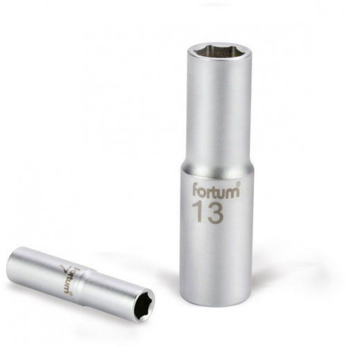 FORTUM Douille, 1/2", 17 mm, chrome mat, 77 mm 4700517 FORTUM Douille, 1/2", 17 mm, chrome mat, 77 mm 4700517