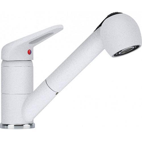 Franke NOVARA PLUS Mitigeur, Douchette double-jet , Levier haut , BLANC ARTIC 115.0470.669