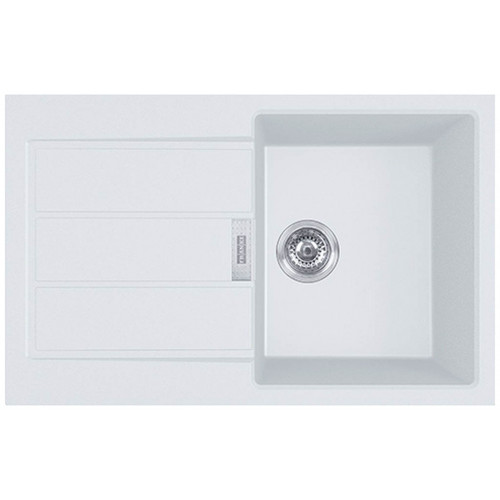 Franke SIRIUS 2 S2D 611-78 Evier tectonite, blanc artic 143.0616.275