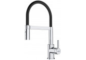 Franke LINA semi-pro a douchette double jet Mitigeur, Chrome et noir 115.0626.085