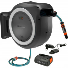 Gardena PowerRoll XL Dévidoir mural Ready-to-use-Set 35m (1x2,5Ah/18V) blanc, 18642-20