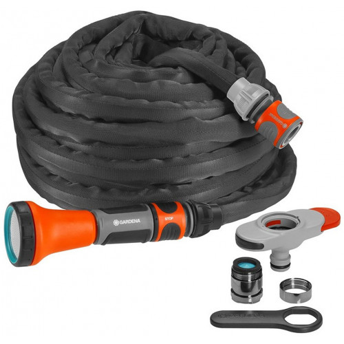 GARDENA Liano Kit tuyau + adaptateur de robinet d'intérieur 10 m 18427-20