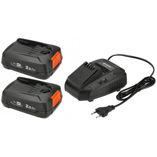 GARDENA P4A 2x PBA 18V 45 AL/45 + AL 1830 CV Kit de démarrage (2x2,5 Ah/18V) 14907-20