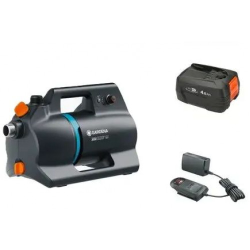 Gardena Silent 3000 18V/P4A Pompe de jardin a batterie (180W/3000l/h) - 1x 4,0Ah 14610-20