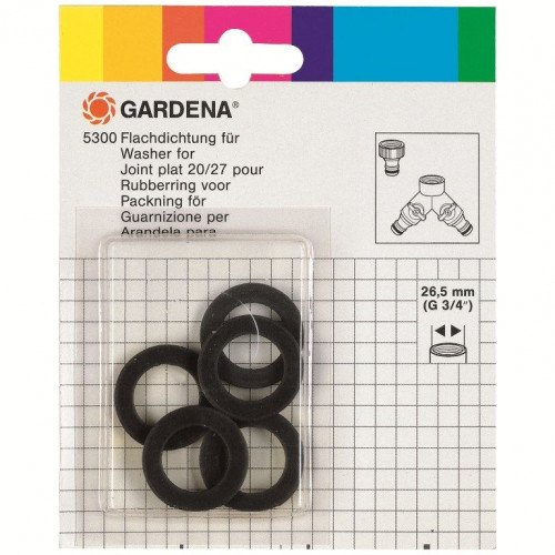 GARDENA Joint plat 20/27 , 26.5 mm (G3/4") 5 pcs. 5300-20