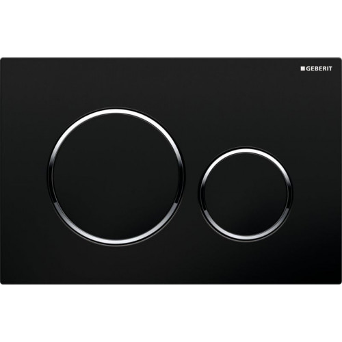 Geberit Sigma20 Plaque de déclenchement, noir / chromé brillant 115.882.KM.1