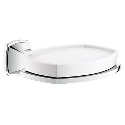 GROHE Grandera Porte-savon en céramique, chrome 40628000 GROHE Grandera Porte-savon en céramique, chrome 40628000