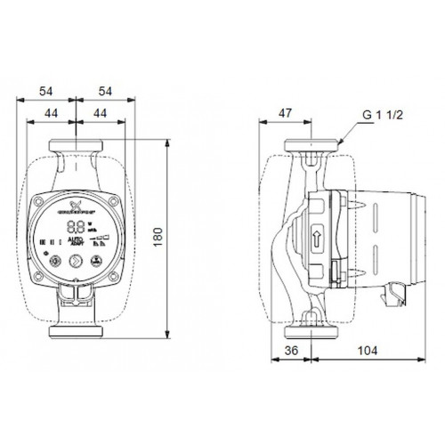 Grundfos ALPHA2 25-60 180 mm circulateur 99411175