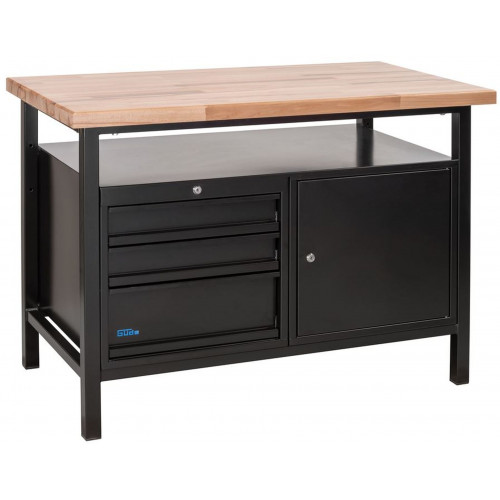 GÜDE Etabli P 1200 SLT - Black Line - 1 porte 3 tiroirs 40838