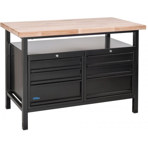 GÜDE Etabli P 1200 SS - Black Line - 6 tiroirs 40839