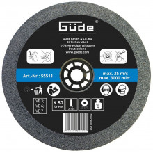 GÜDE Meule abrasive G80 pour touret G55223 - G55271 - G55235- 150 x 20 mm 55511