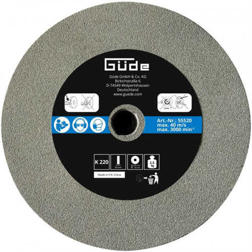 GÜDE Meule abrasive pour touret 200 x 40 mm - grain 220 55520