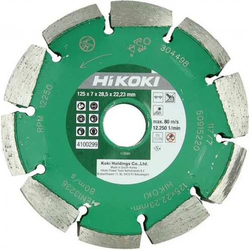 HiKOKI 4100299 Lame de scie diamantée 125mm 3 lames pour fentes de 30mm