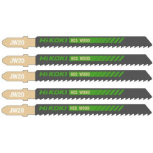HiKOKI 750021 Lame HCS pour scie sauteuse, bois, 100,4/75x9,5x1,25 mm, 5pcs.