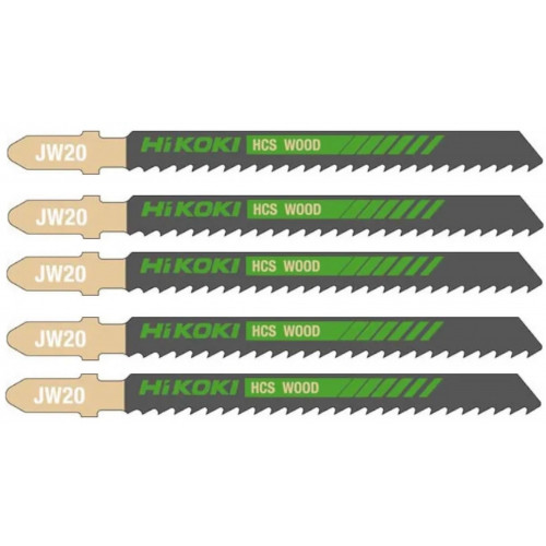 HiKOKI 750021 Lame HCS pour scie sauteuse, bois, 100,4/75x9,5x1,25 mm, 5pcs.