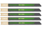 HiKOKI 750023 Lame HCS pour scie sauteuse, bois, 91,5/70×7,5×1,25 mm, 5 pieces