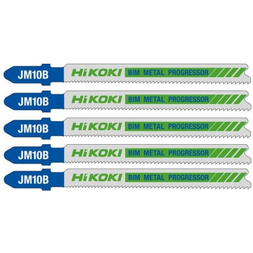 HiKOKI 750031 BIM Lame pour bois et métal pour scie sauteuse, 132/105×10×1,25 mm, 5 pieces